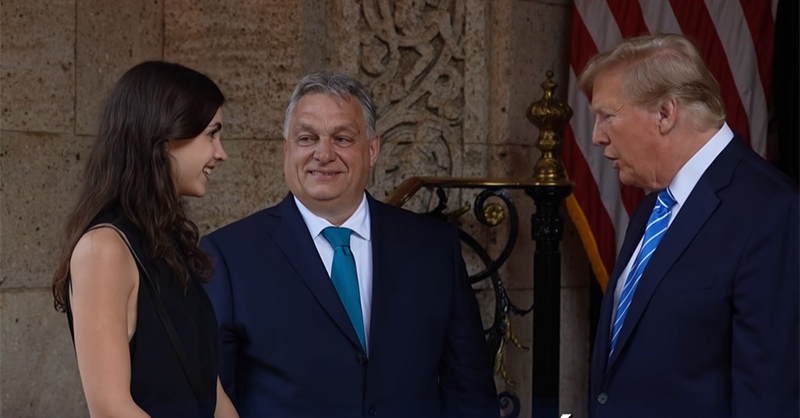 Orbán Flóra Orbán Viktor lánya és Donald trump korábbi amerikai elnök