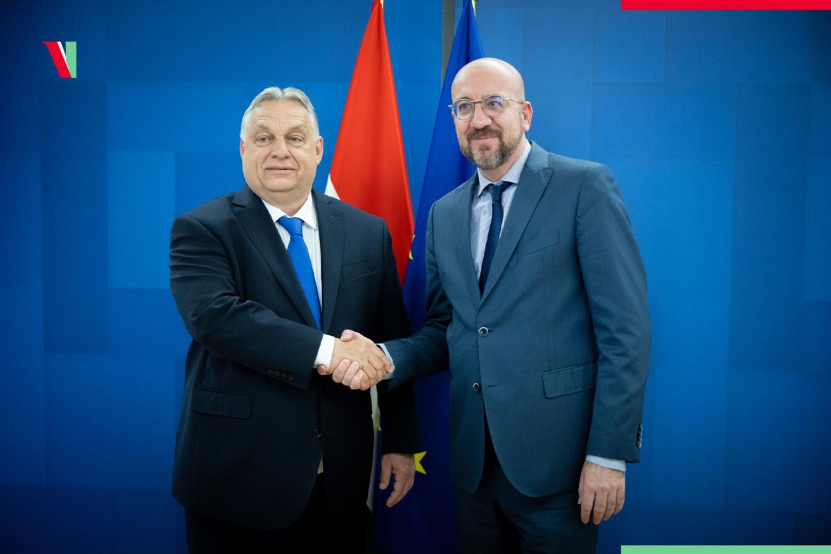 Orbán Viktor és Charles Michel 2024. április 18-án