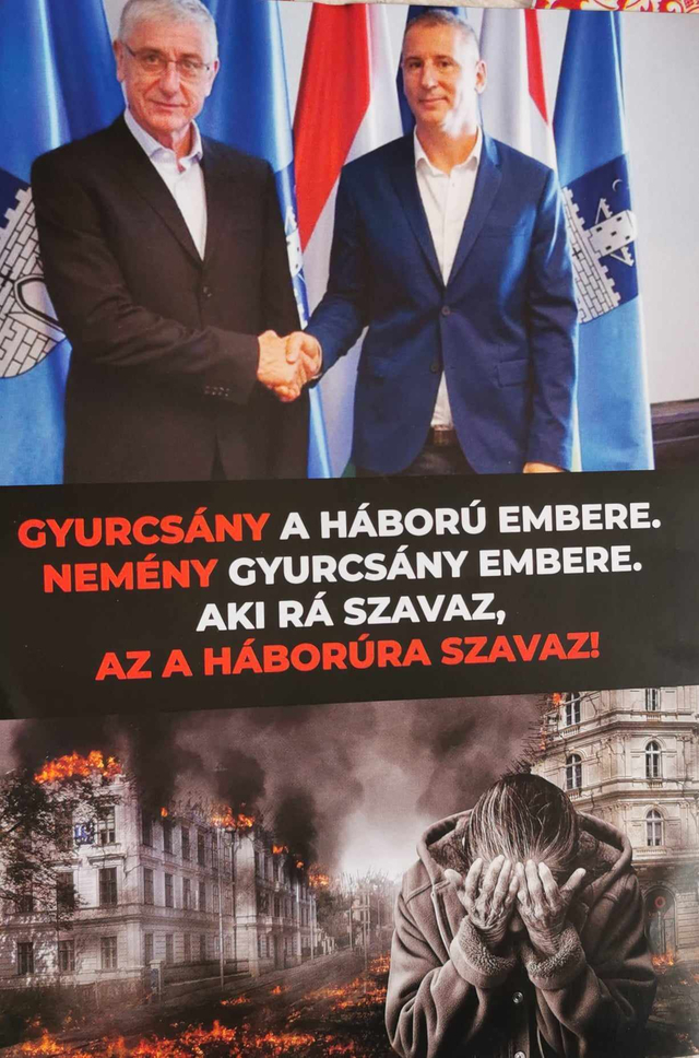 A Fidesz háborús uszítása Szombathelyen.
