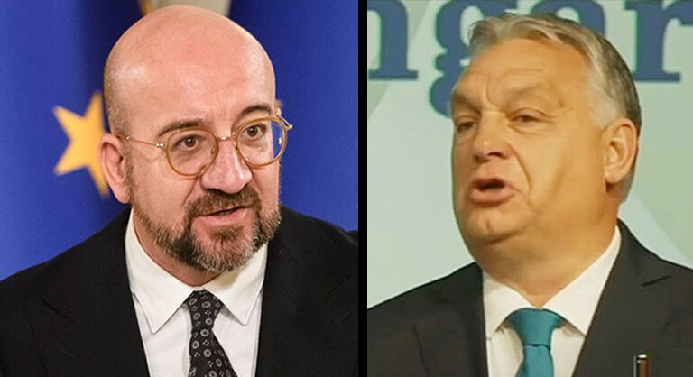 Charles Michel és Orbán Viktor