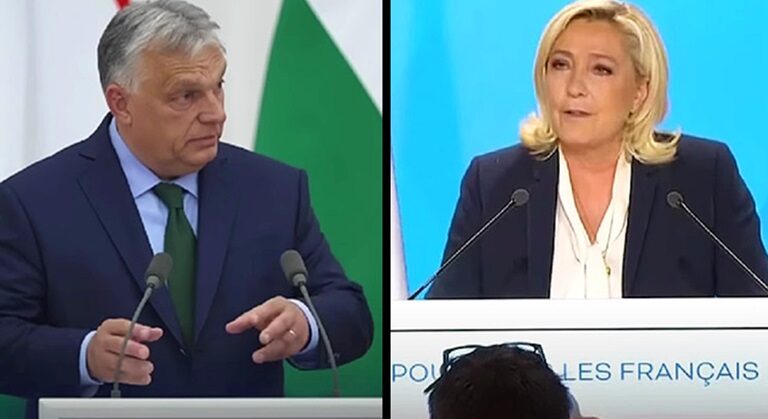 orbán viktor és Marine Le Pen