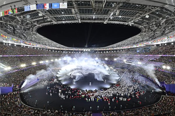 A 2024-es párizsi nyári olimpia záróünnepsége a Stade de France-ban 2024. augusztus 11-én. MTI/Kovács Tamás