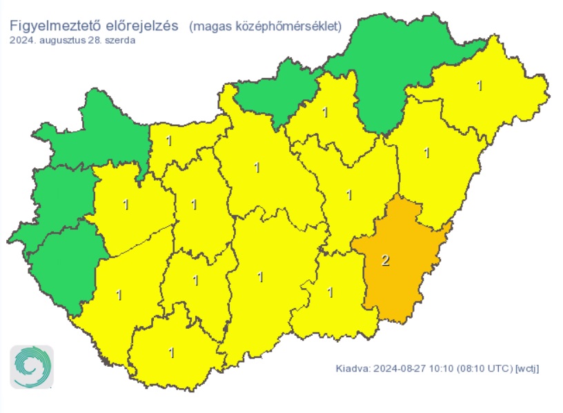 forróság, hőség, kánikula, augusztus, szerda, időjárás, előrejelzés, meteorológia