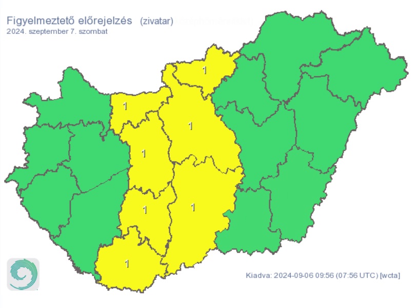 Eső várható a hétvégén. Forrás: met.hu